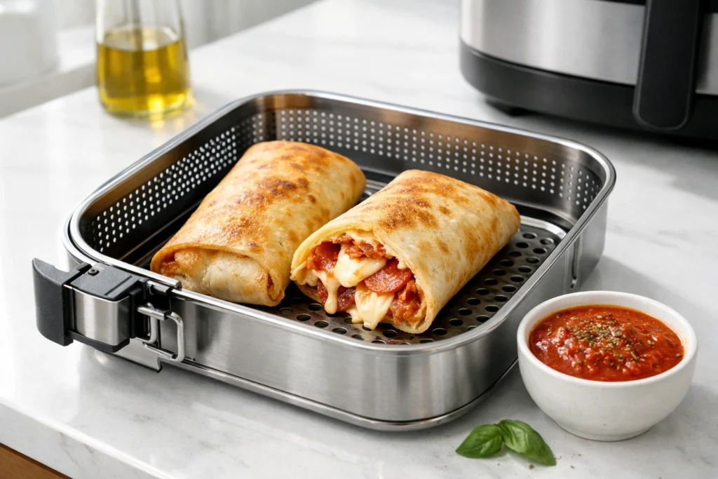Air Fryer Pizza Burritos Recipe