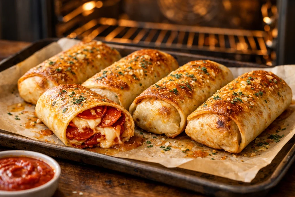 Baked Pizza Burritos Recipe