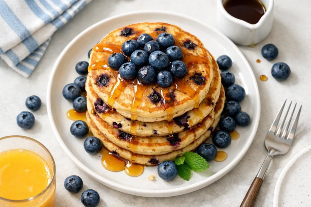 Blueberry Muffin Mix Pancakes Recipe