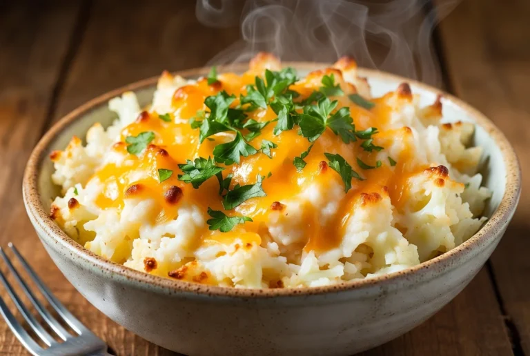Cheesy Cauliflower Rice: Easy Vegetable Side Dish Ready in 20 Minutes