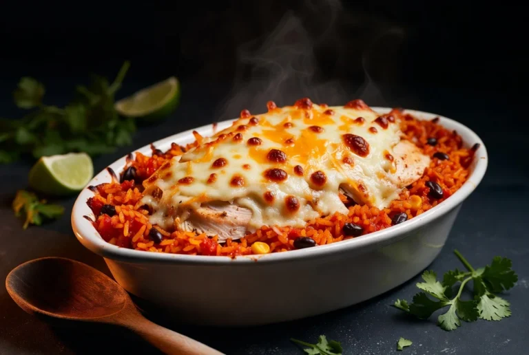Cheesy Mexican Rice Chicken Casserole: Easy One-Pan Dinner Recipe
