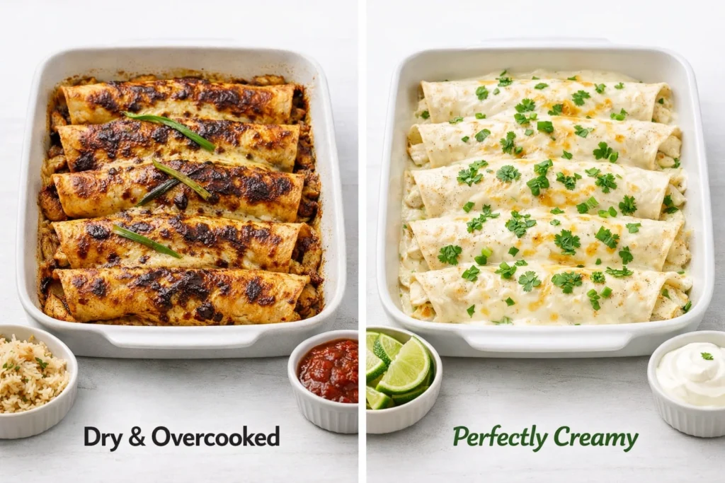 Common Mistakes to Avoid When Making White Chicken Enchiladas
