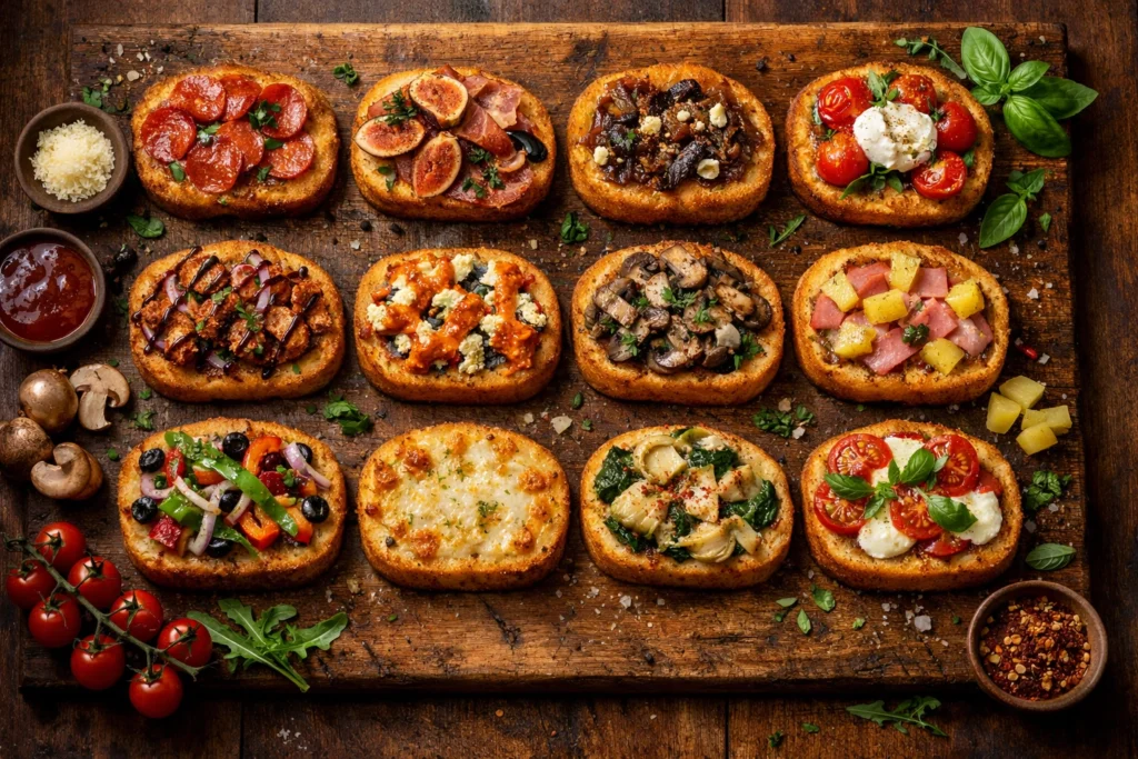 Creative and Delicious Topping Ideas for Mini Garlic Toast Pizzas