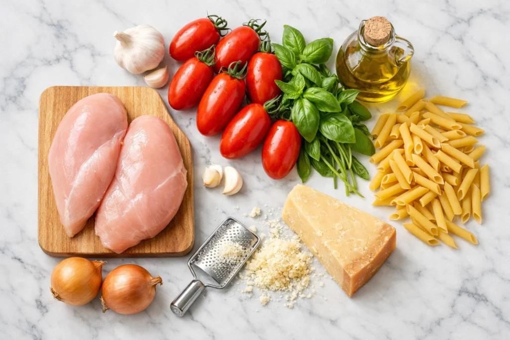 2. Ingredients You Need for the Perfect Tomato Chicken Pasta Dinner