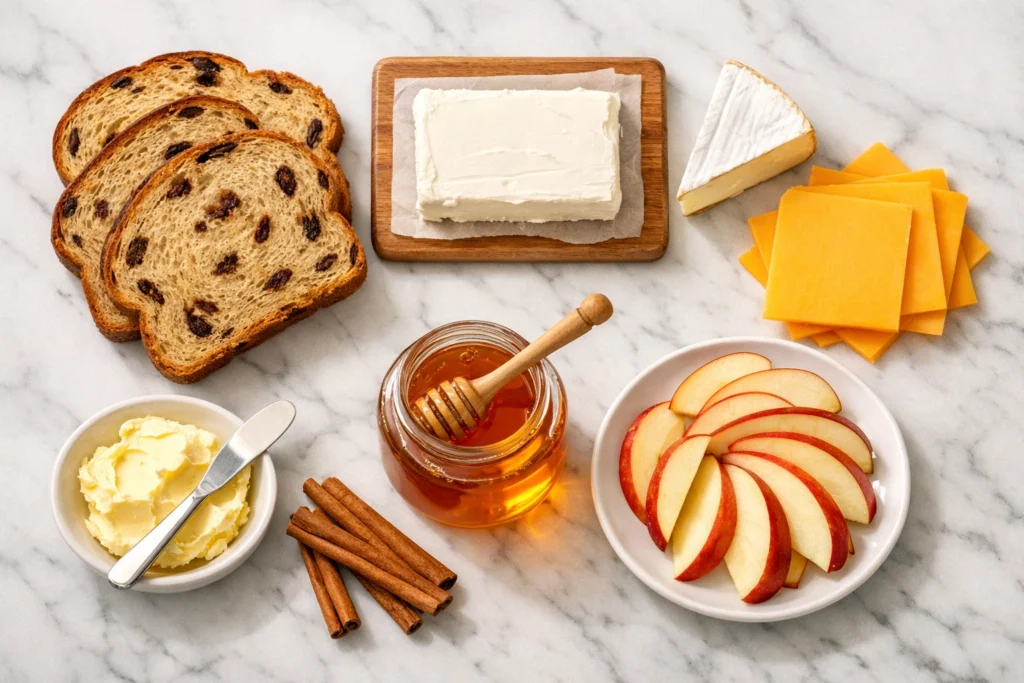 2. Ingredients You Need to Make the Perfect Cinnamon Raisin Grilled Cheese in Air Fryer