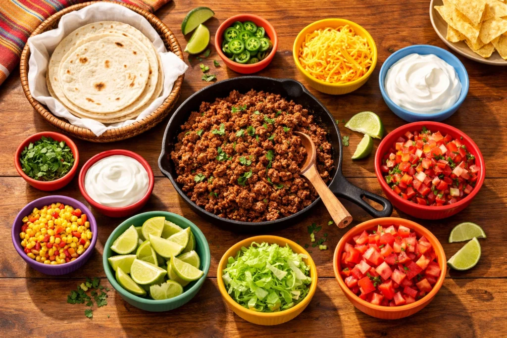 6. Quick and Easy Taco Bar Dinner That Every Kid and Adult Builds and Loves Their Own Way
