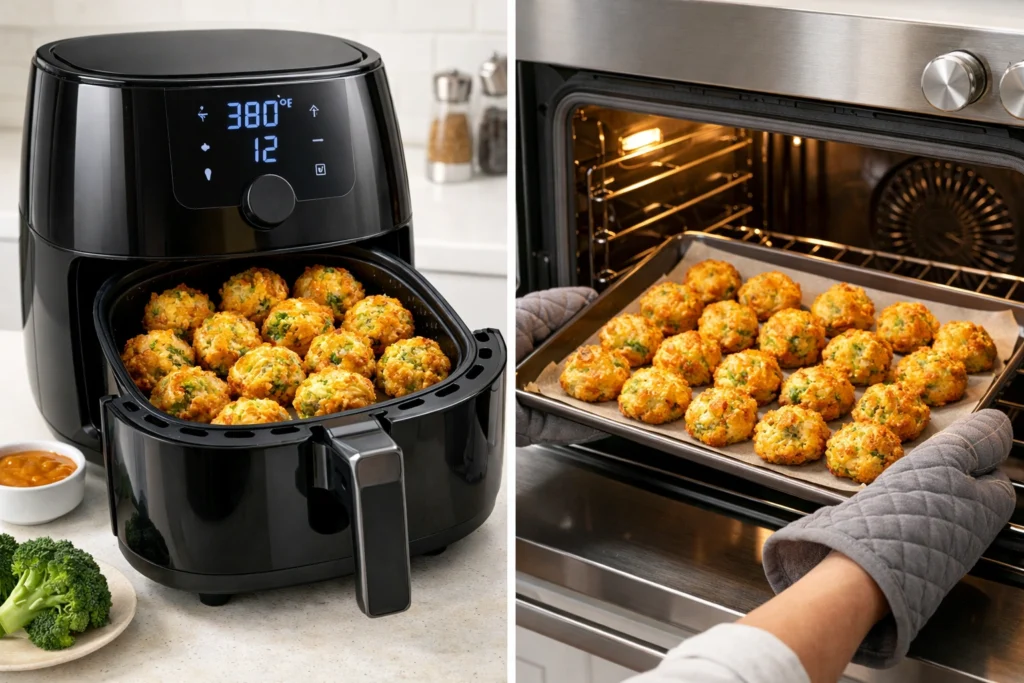 How to Make Broccoli Cheese Bites in Air Fryer vs Oven