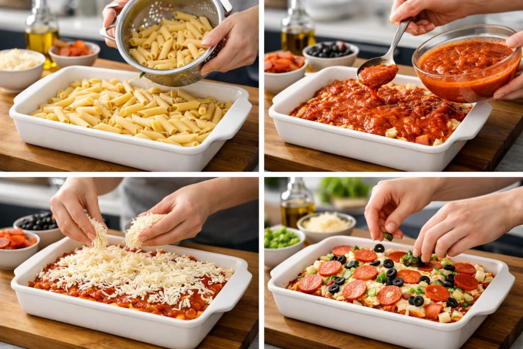 How to Make Easy Pizza Dinner Casserole Step by Step