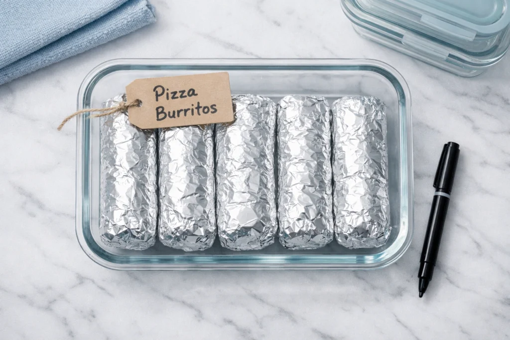 How to Make Freezer Friendly Pizza Burritos