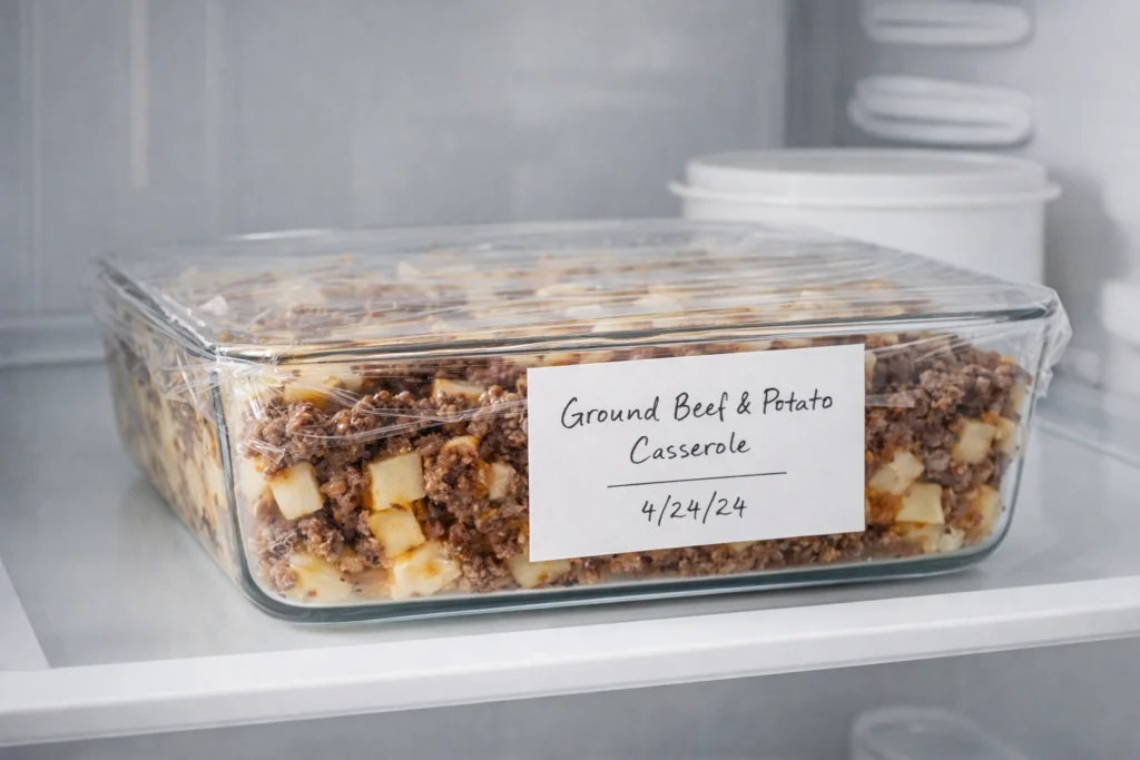 How to Make Ground Beef and Potato Casserole Ahead of Time