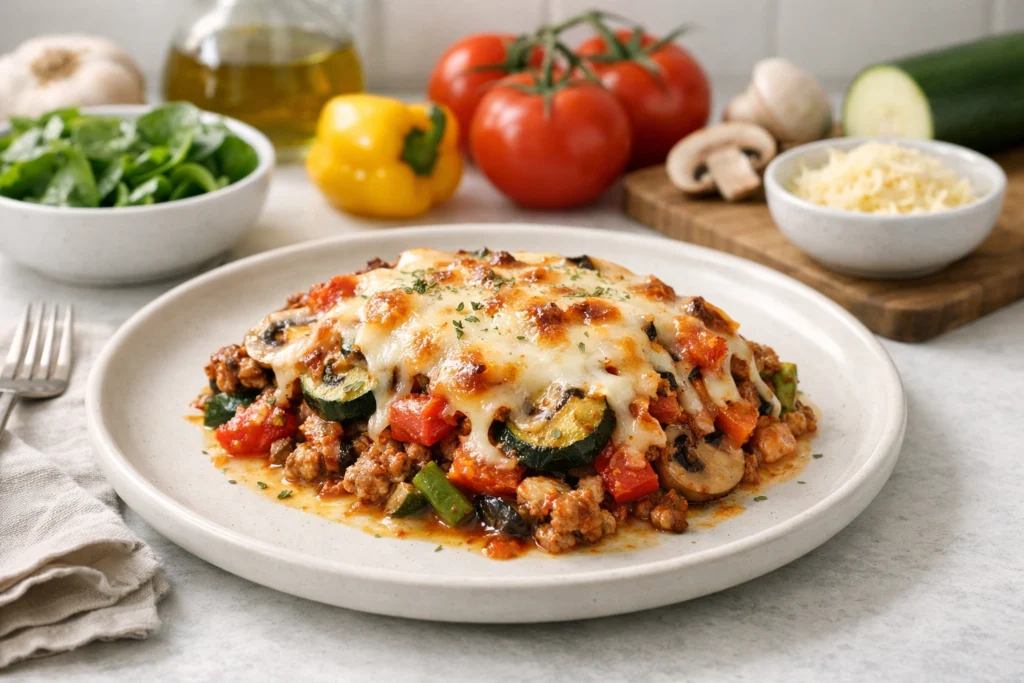 How to Make Low Carb and Keto Pizza Dinner Casserole