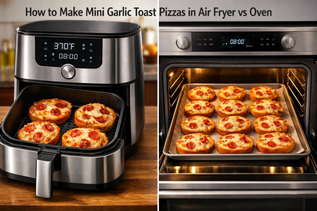 How to Make Mini Garlic Toast Pizzas in Air Fryer vs Oven