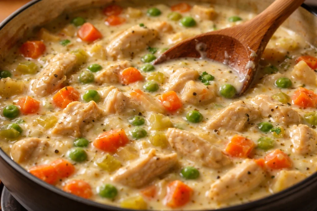 How to Make the Creamiest Chicken Pot Pie Filling