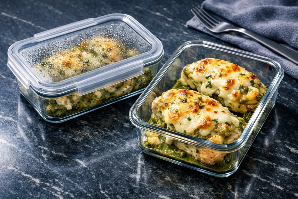 How to Store and Reheat Leftover Pesto Chicken