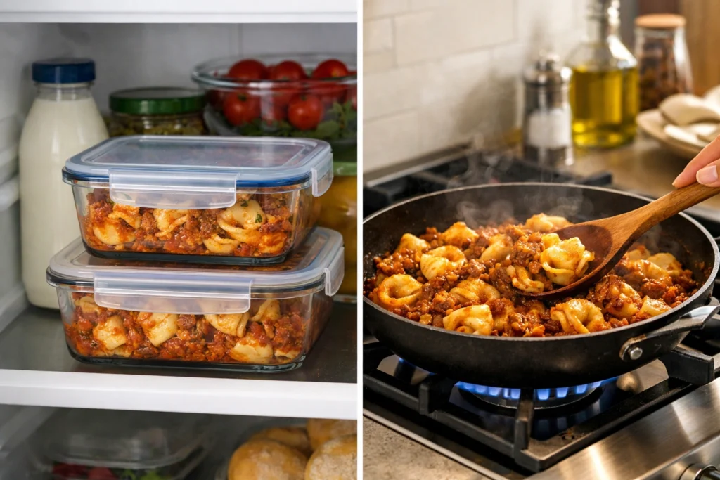 How to Store and Reheat Meat Sauce Tortellini Pasta Properly