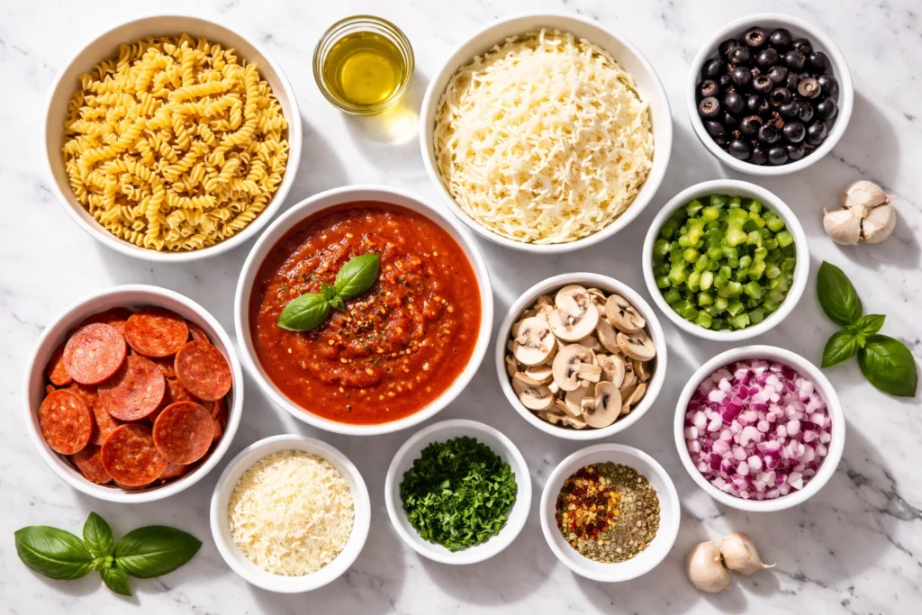 Ingredients You Need for Easy Pizza Dinner Casserole