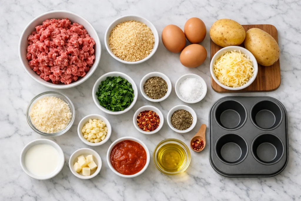 Ingredients You Need for Mini Meatball Cupcakes
