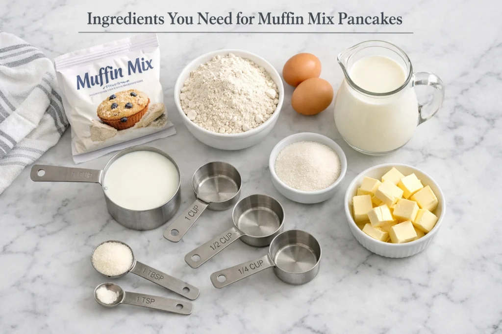 Ingredients You Need for Muffin Mix Pancakes