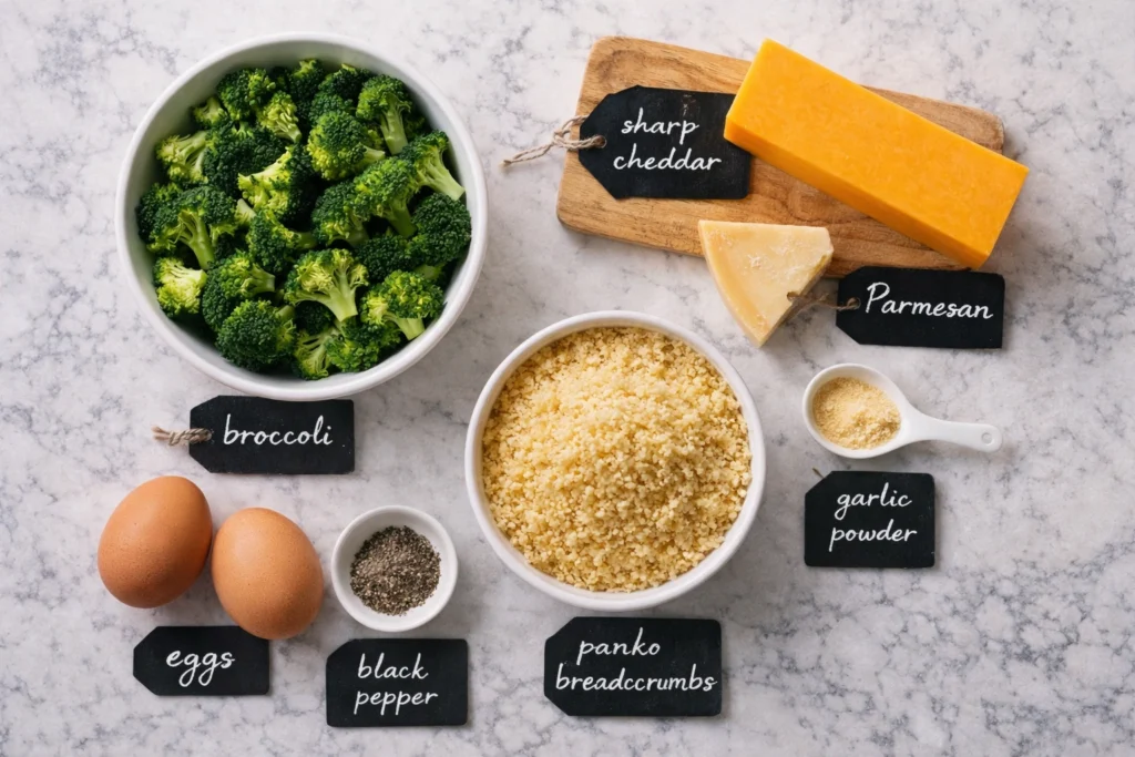 Ingredients You Need to Make Crispy Broccoli Cheese Bites at Home