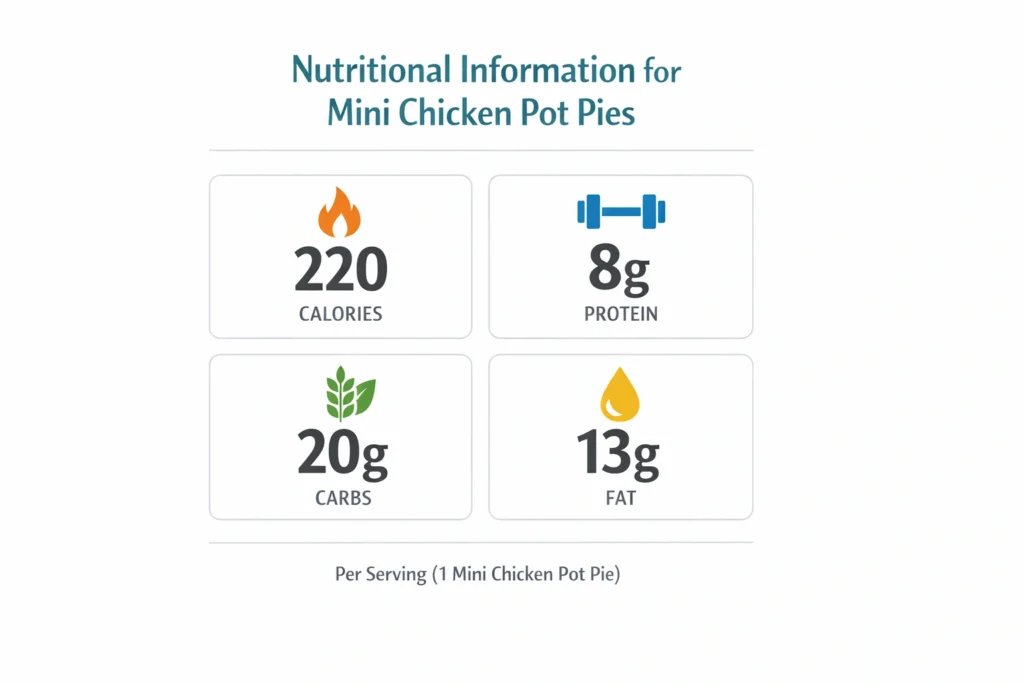 Nutritional Information for Mini Chicken Pot Pies