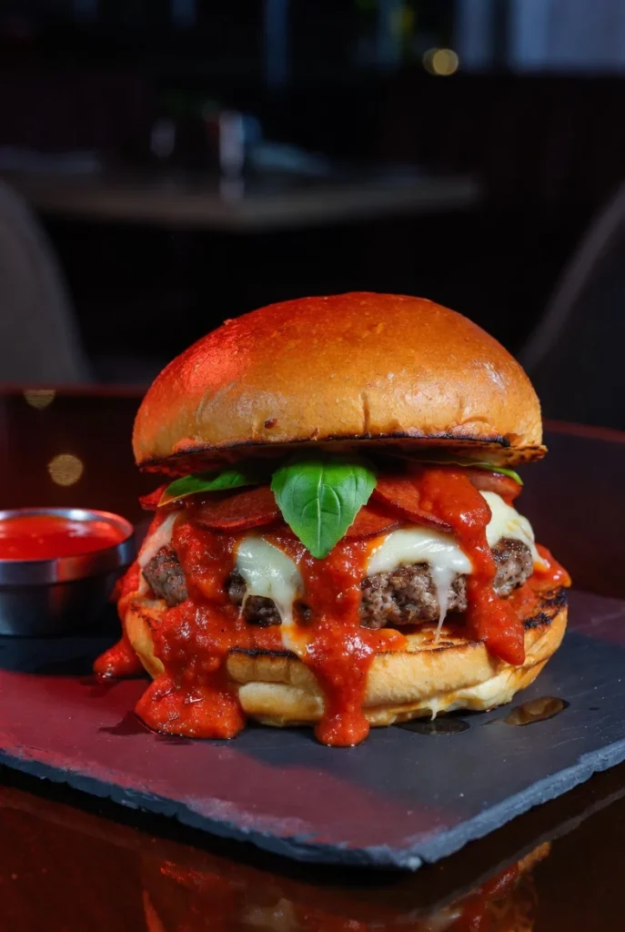 Pepperoni Pizza Burger: Two Comfort Foods in One