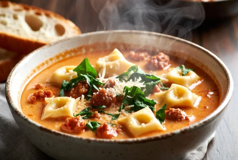 Slow Cooker Sausage Tortellini Soup: Easy Pasta Dinner Recipe (Creamy and Comforting)