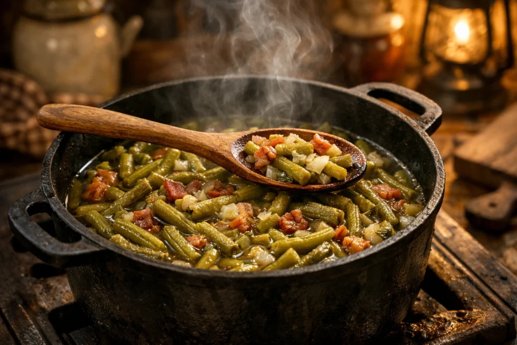 Southern Style Frozen Green Beans Stove Top Recipe