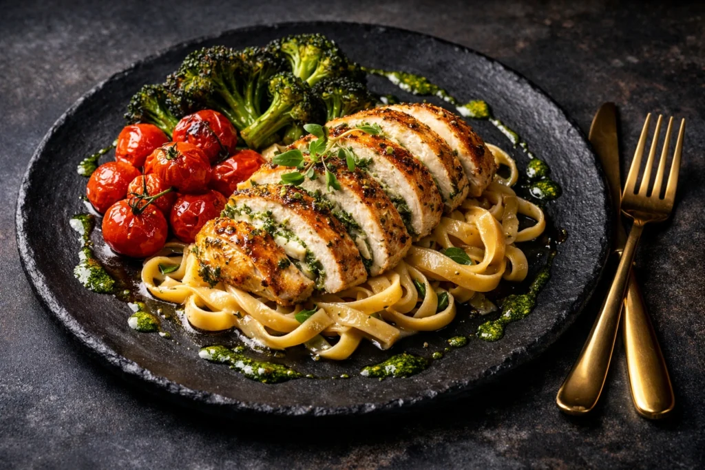 What to Serve With Cream Cheese Pesto Baked Chicken