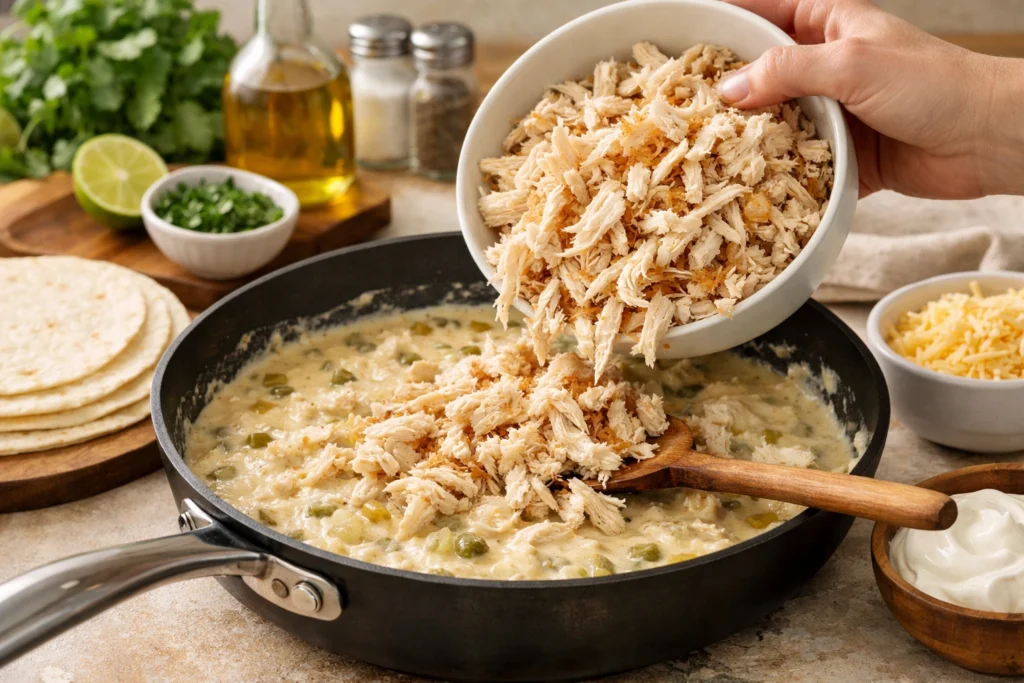 White Chicken Enchiladas With Rotisserie Chicken Recipe