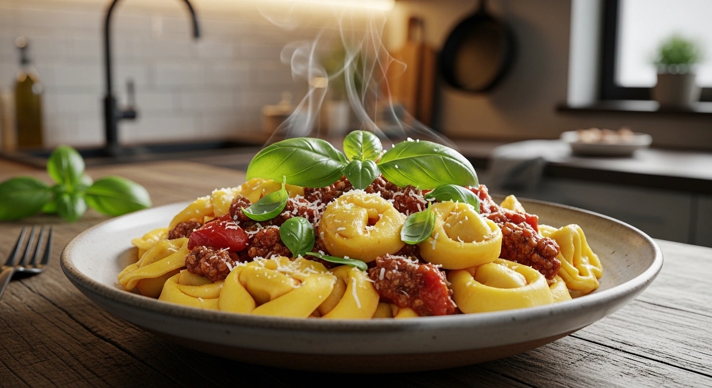 meat sauce tortellini pasta