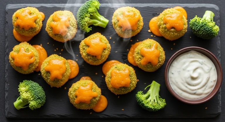 baked crispy broccoli cheese bites