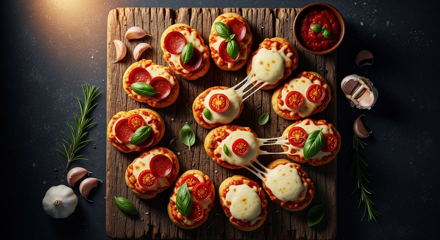 mini garlic toast pizzas