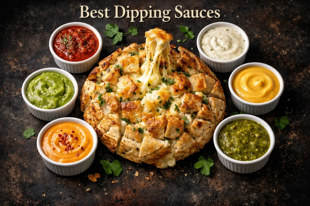 Best Dipping Sauces to Serve With Cheesy Tortilla Pull Apart Bread