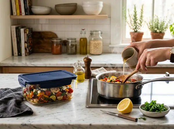 How to Store and Reheat Leftover Mediterranean Lentils and Quinoa Skillet