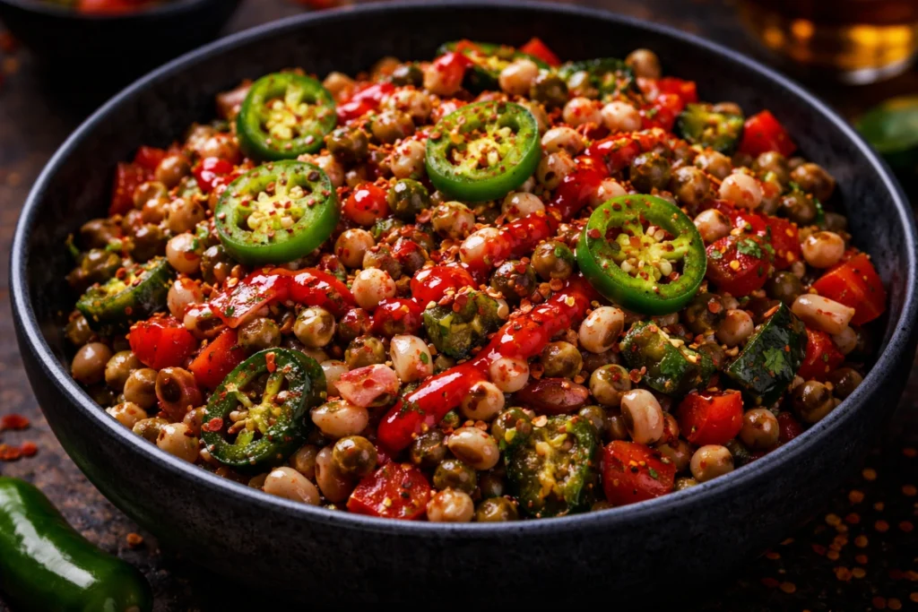 Spicy Black Eyed Pea Salad With Jalapeño That Brings the Heat