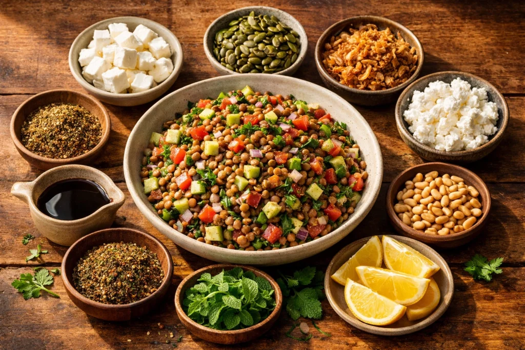 Best Cheese and Topping Ideas for Your Chopped Lentil Salad