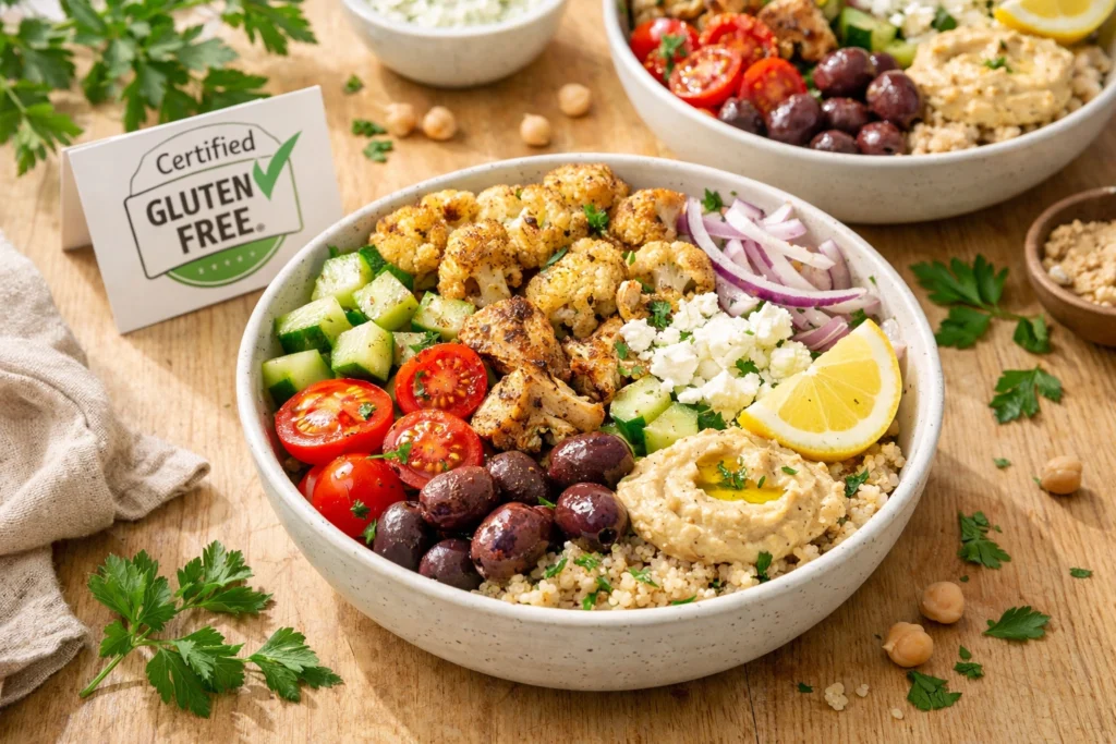 Gluten Free Greek Cauliflower Bowl That Everyone at the Table Will Love