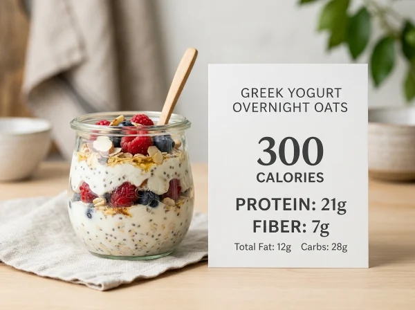 Greek Yogurt Overnight Oats Calories and Full Nutrition Facts
