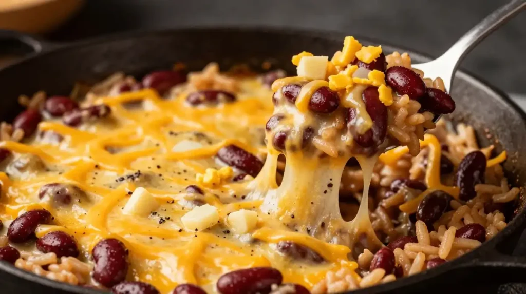 How to Make Creamy Kidney Beans and Rice Skillet With Cheese