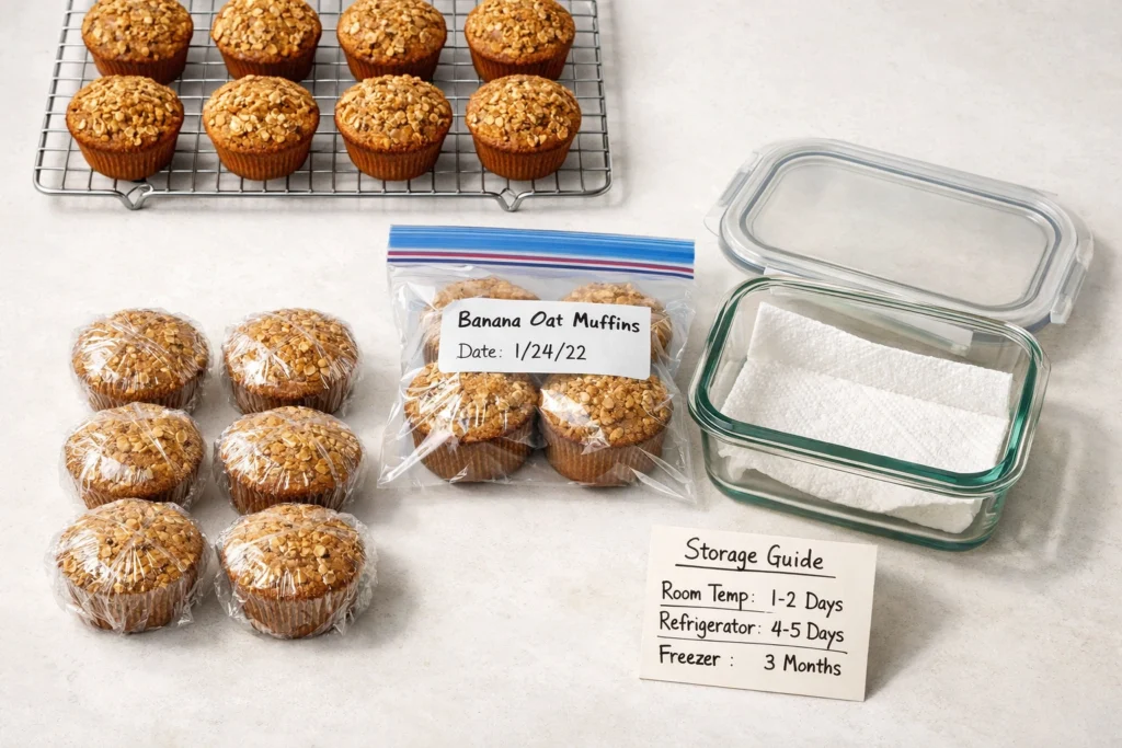 How to Meal Prep and Freeze Banana Oat Muffins the Right Way