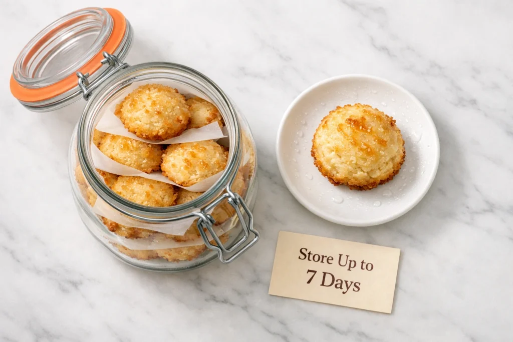 How to Store and Reheat 3 Ingredient Coconut Macaroons