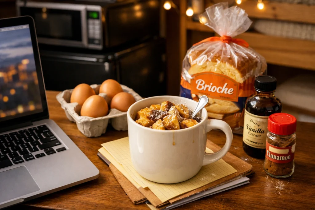 Microwave French Toast for College Students and Dorm Room Cooking