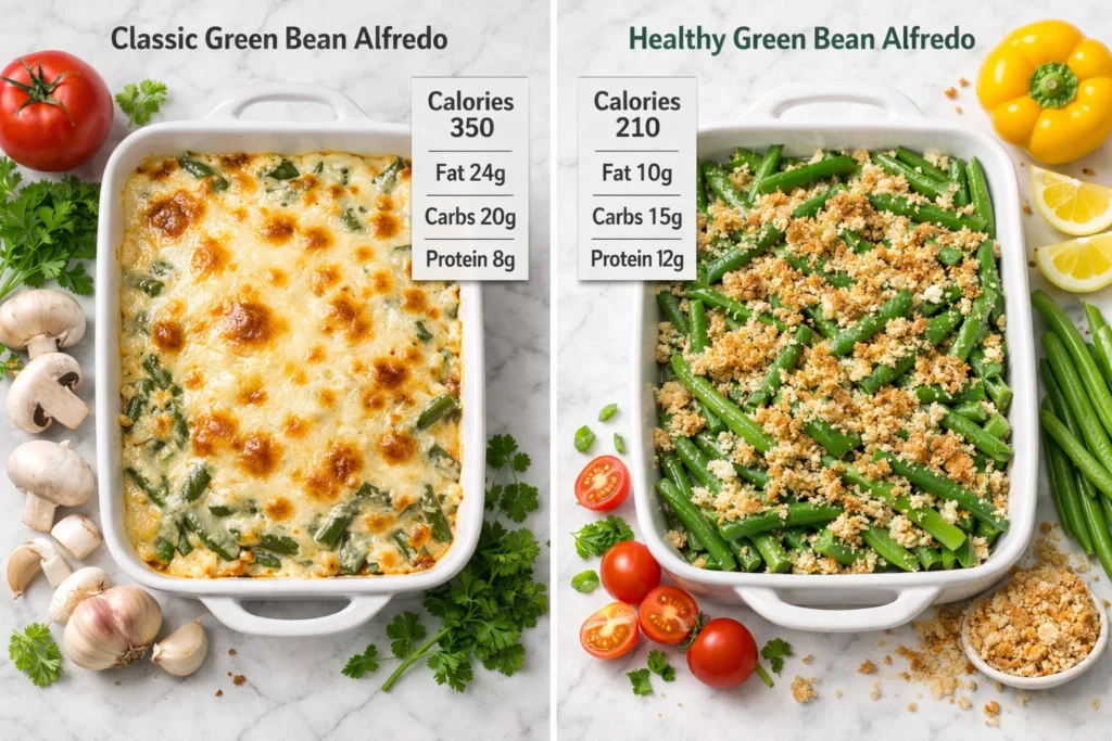Healthy Green Bean Alfredo Casserole Recipe