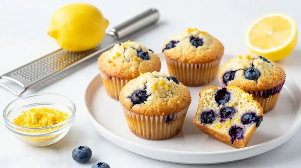 Healthy Blueberry Muffins With Lemon Zest That Taste Bright and Fresh