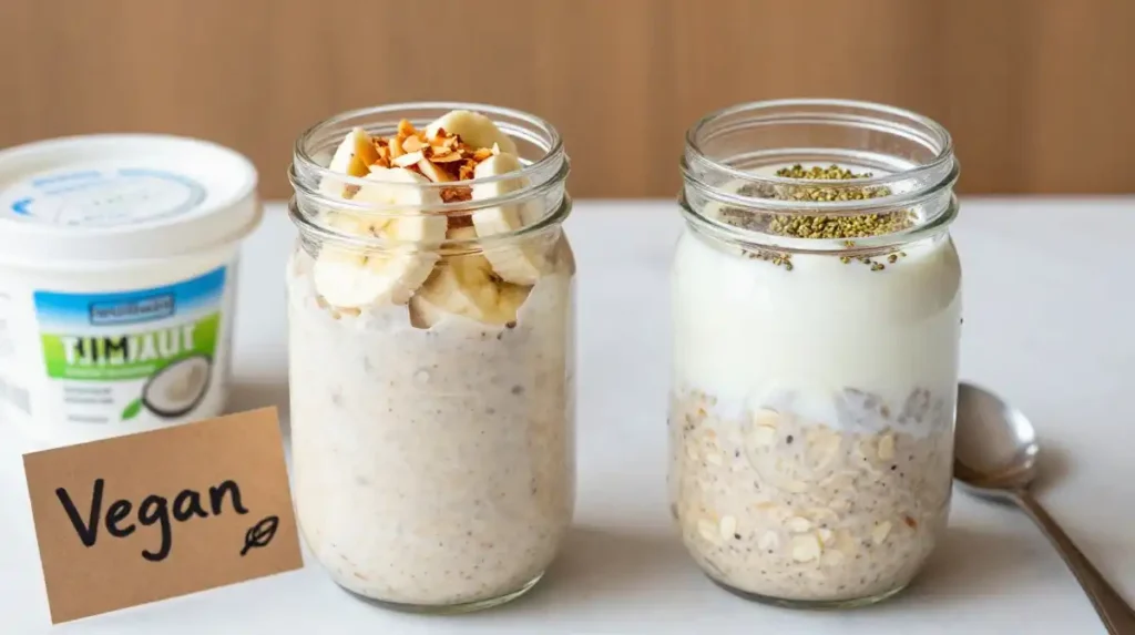 Vegan Banana Overnight Oats Without Greek Yogurt That Still Taste Amazing