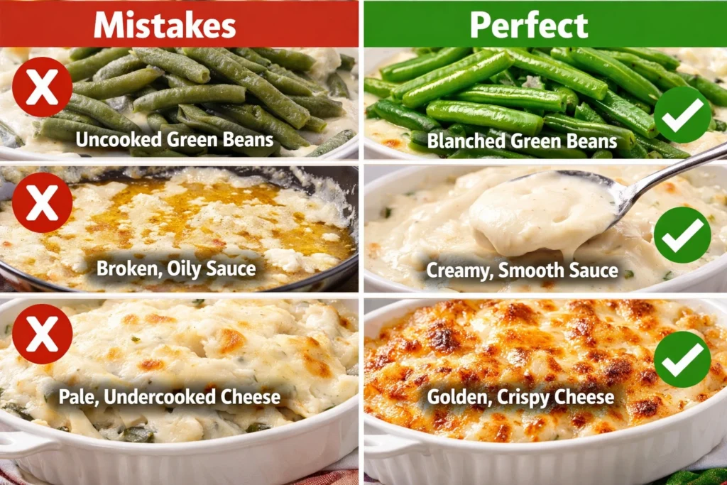 Common Mistakes to Avoid When Making Green Bean Alfredo Casserole