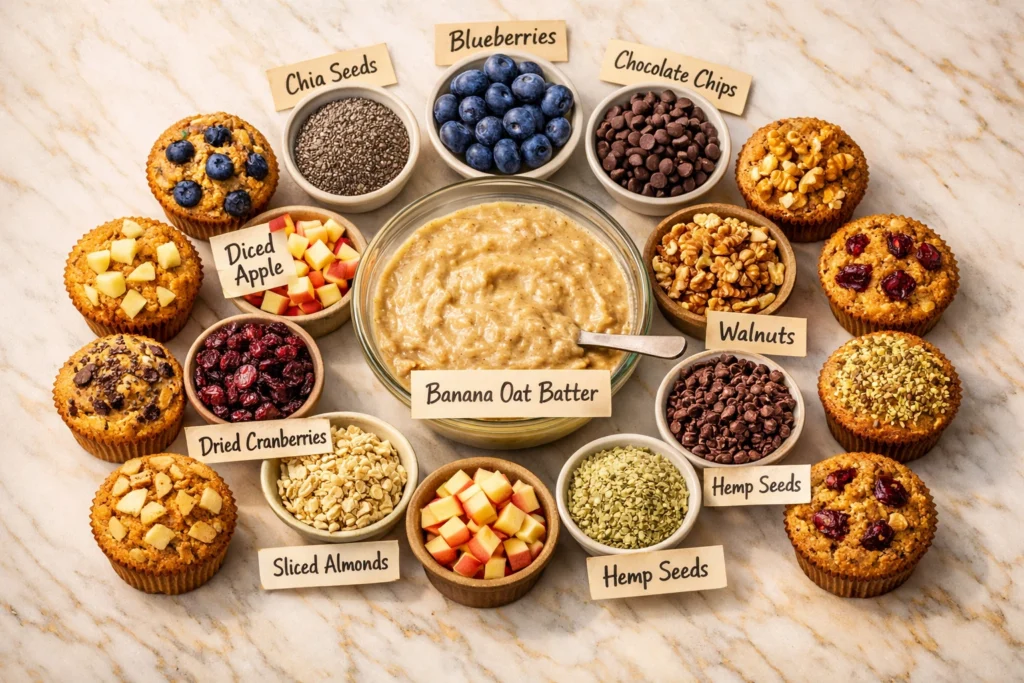 Creative Mix In Ideas to Customize Your Banana Oat Muffins