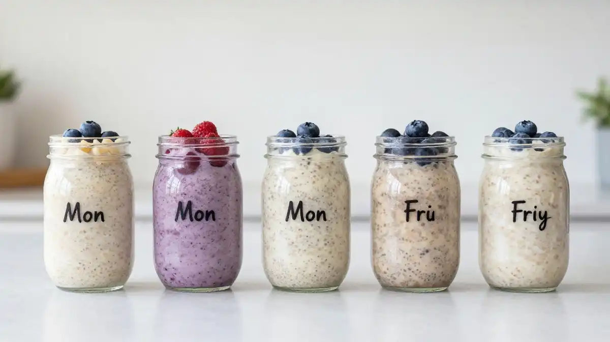 How to Make Blueberry Overnight Oats With Greek Yogurt for Meal Prep