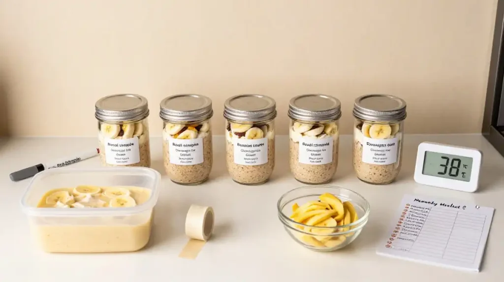 How to Store and Meal Prep Banana Overnight Oats With Greek Yogurt Correctly