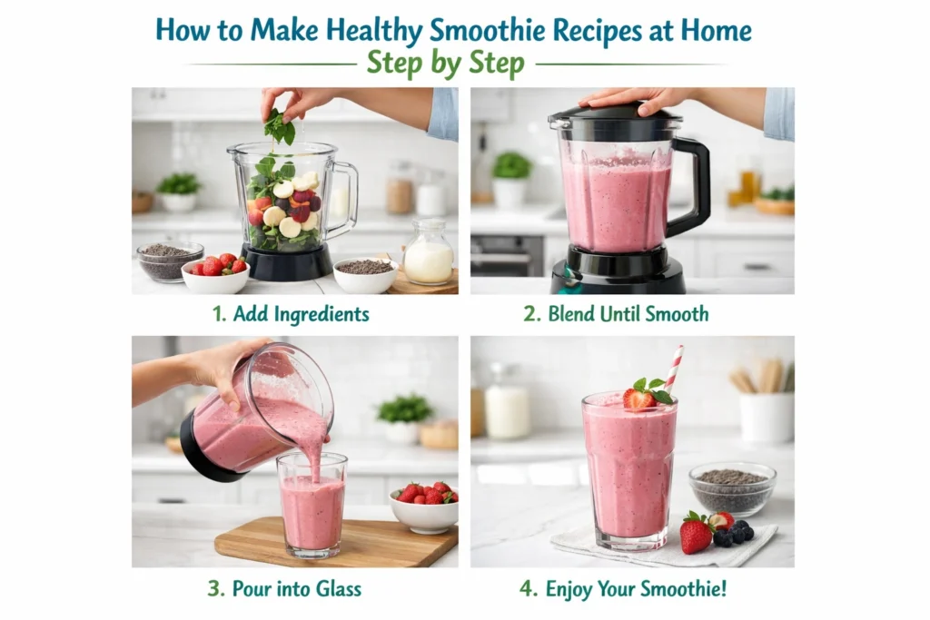 How to Make Healthy Smoothie Recipes at Home Step by Step